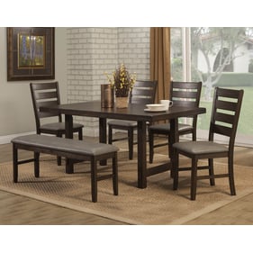 Alpine Furniture Emery Walnut 6pc Dining Room Set