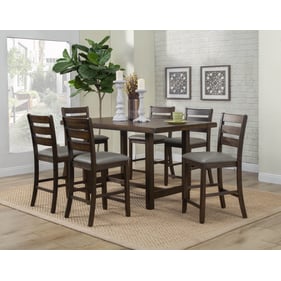 Alpine Furniture Emery Walnut 7pc Counter Height Set