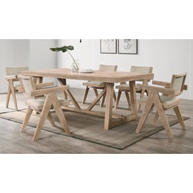 Alpine Furniture Raquel Driftwood 7pc Dining Room Set