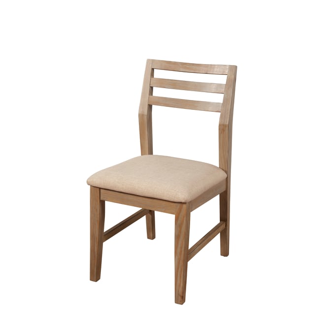 2 Alpine Furniture Aiden Weathered Natural Side Chairs ALPN-3348-02