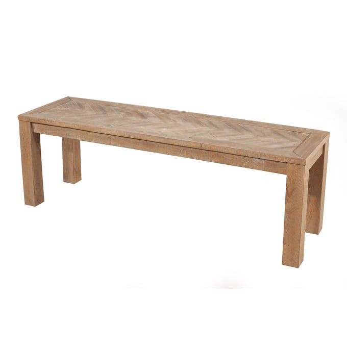 Alpine Furniture Aiden Weathered Natural Dining Bench ALPN-3348-03