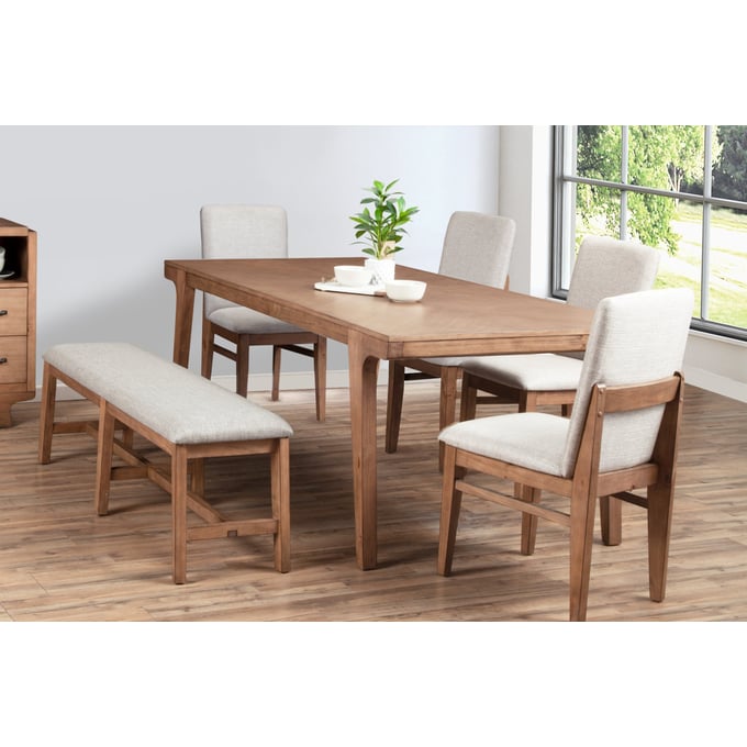 Alpine Furniture Olejo Natural 6pc Dining Room Set ALPN-3426-DR-S2