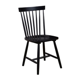 2 Alpine Furniture Lyra Black Side Chairs