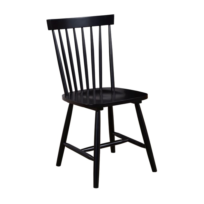 2 Alpine Furniture Lyra Black Side Chairs ALPN-3434BLK-02