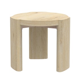 Alpine Furniture Sloane Driftwood 20 Inch Round End Table