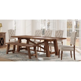 Alpine Furniture Newberry Medium Brown 8pc Dining Room Set