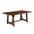 Arendal Trestle Rectangular Dining Table, Burnished Dark Oak