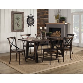 Alpine Furniture Arendal Burnished Dark Oak 7pc Dining Room Set