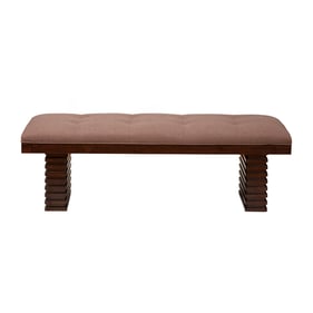 Alpine Furniture Trulinea Dark Espresso Upholstered Dining Bench