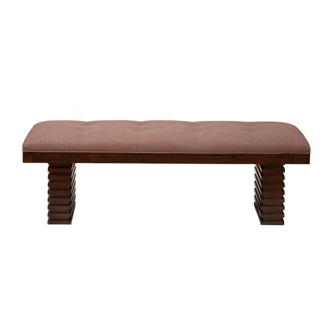 Alpine Furniture Trulinea Dark Espresso Upholstered Dining Bench ALPN-6084-03