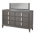 Lorraine 6 Drawer Dresser, Dark Grey