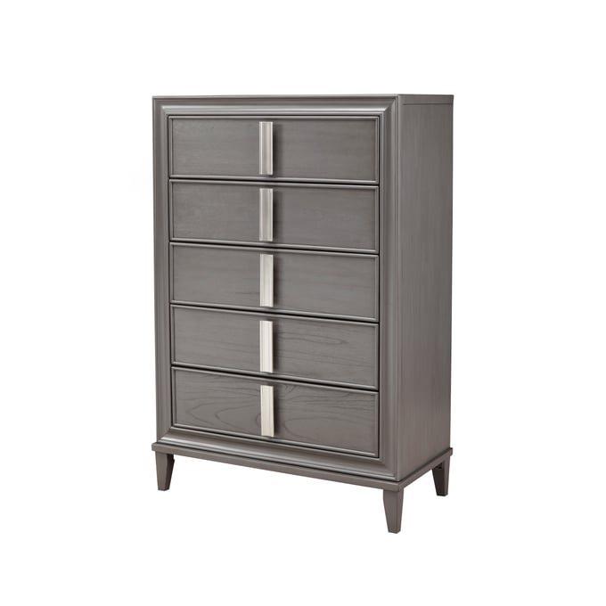 Alpine Furniture Lorraine Dark Grey 5 Drawer Chest ALPN-8171-05