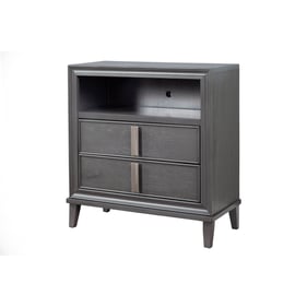 Alpine Furniture Lorraine Dark Grey TV Media Chest