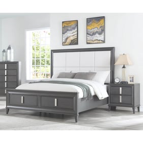 Alpine Furniture Lorraine Dark Grey 2pc Bedroom Set with King Storage Bed