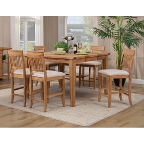 Alpine Furniture Aspen Antique Natural 7pc Counter Height Set