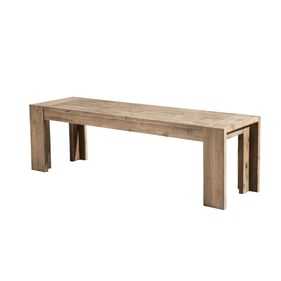 Alpine Furniture Seashore Sandblasted Natural Dining Bench