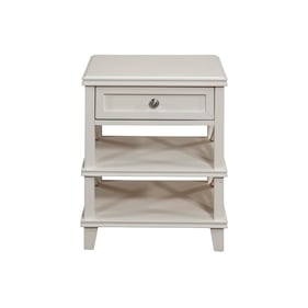 Alpine Furniture Potter White 1 Drawer Nightstand