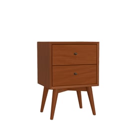 Alpine Furniture Flynn Acorn 2 Drawer Nightstand