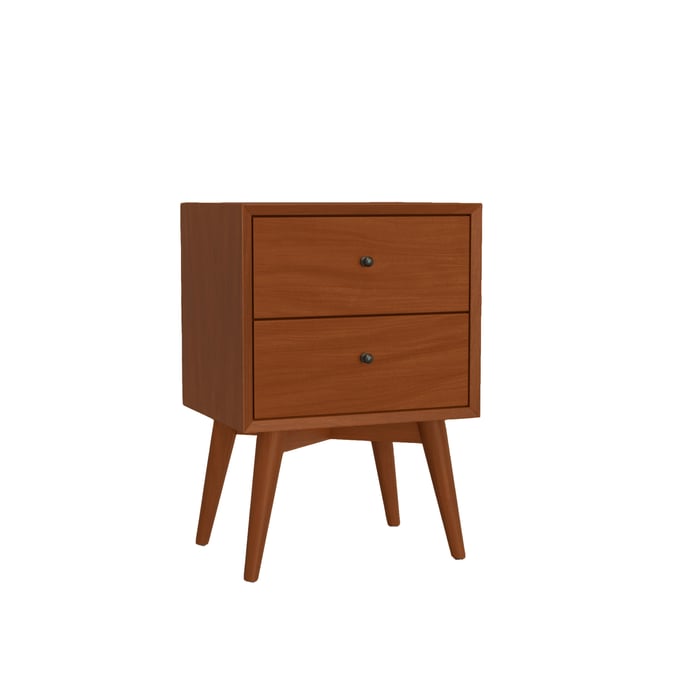 Alpine Furniture Flynn Acorn 2 Drawer Nightstand ALPN-966-02