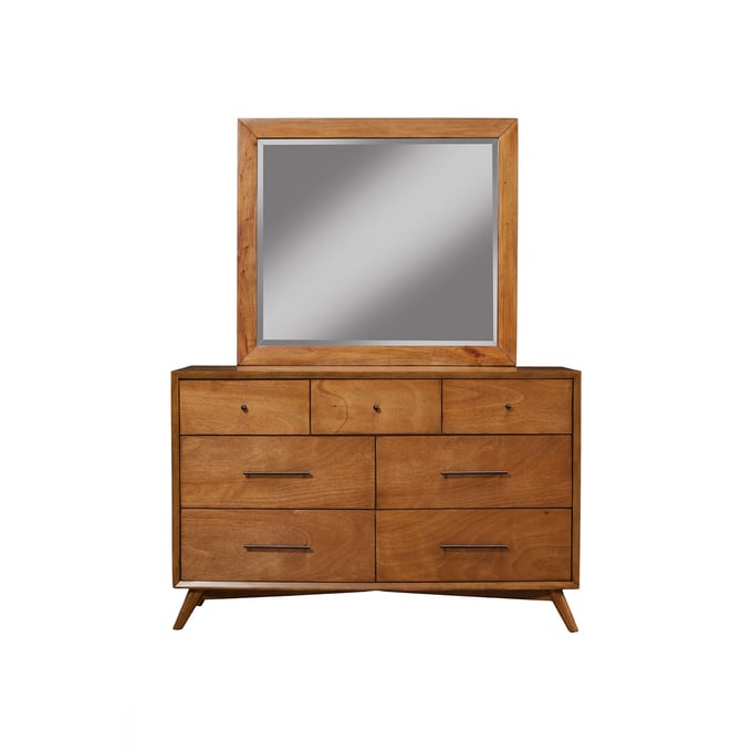 Alpine Furniture Flynn Acorn Dresser and Mirror ALPN-966-03-DRMR