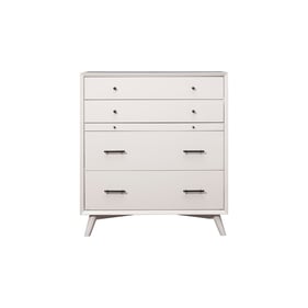 Alpine Furniture Flynn White 4 Drawer Chest