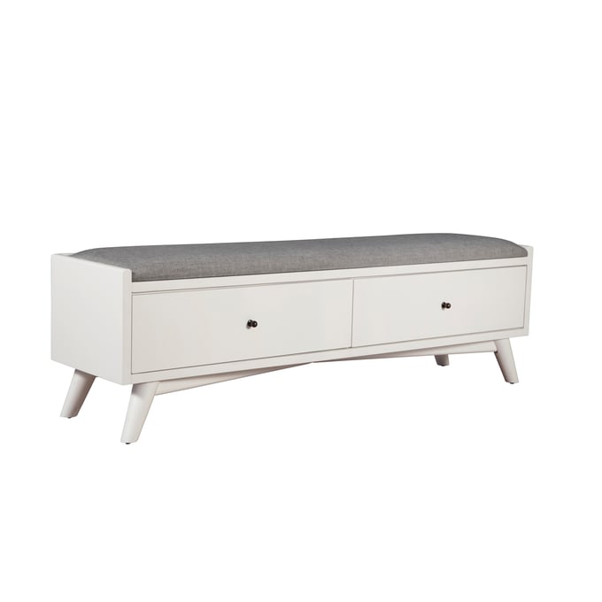 Alpine Furniture Flynn White Bench ALPN-966-W-12