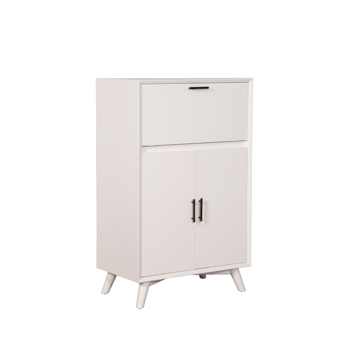 Alpine Furniture Flynn White Large Bar Cabinet ALPN-966-W-16