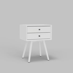 Alpine Furniture Flynn White Small Nightstand