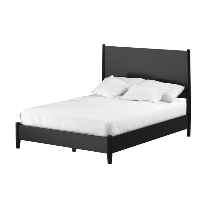 Alpine Furniture Flynn Black Queen Panel Bed ALPN-966BLK-01Q