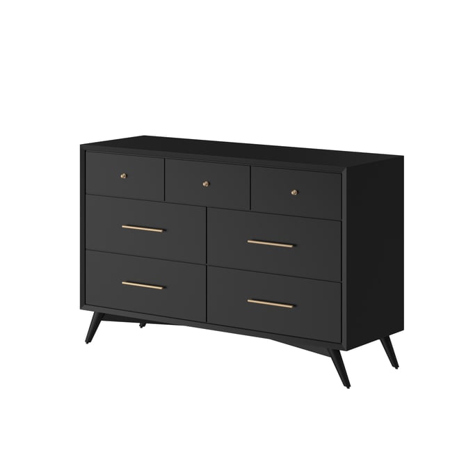 Alpine Furniture Flynn Black 7 Drawer Dresser ALPN-966BLK-03