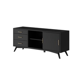 Alpine Furniture Flynn Black Large TV Console