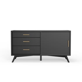 Alpine Furniture Flynn Black Small TV Console