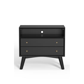 Alpine Furniture Flynn Black Large Nightstand