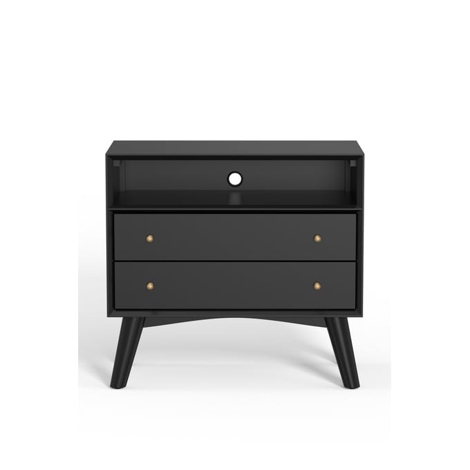 Alpine Furniture Flynn Black Large Nightstand ALPN-966BLK-22