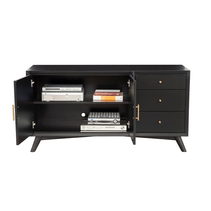 Alpine Furniture Flynn Black Sideboard ALPN-966BLK-64