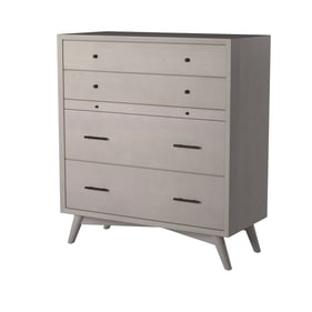 Alpine Furniture Flynn Gray 4 Drawer Chest