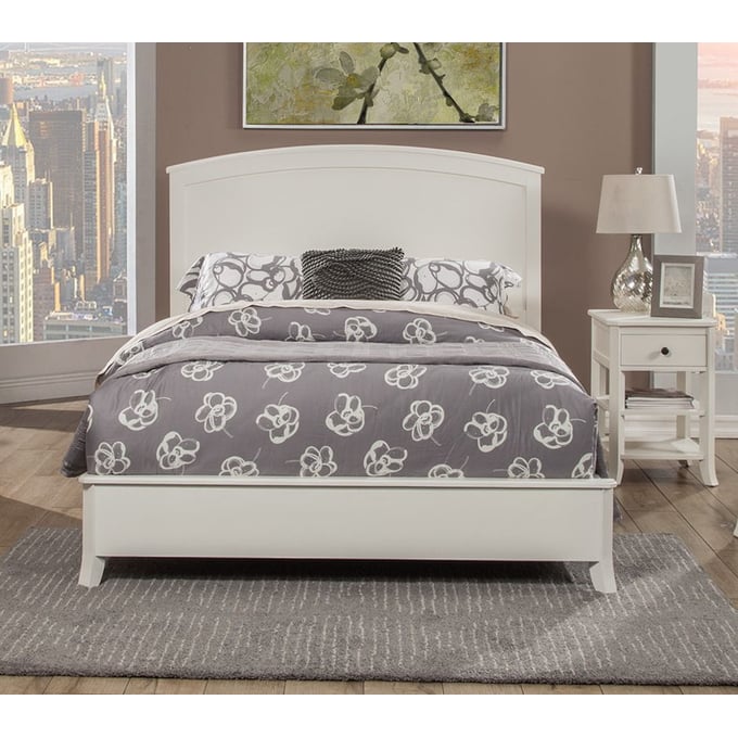 Alpine Furniture Baker White 2pc Bedroom Set with King Bed ALPN-977-W-07EK-BR-S1