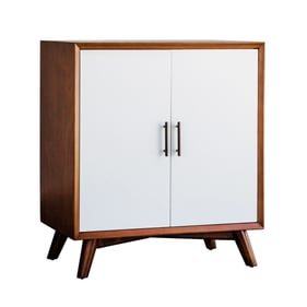 Alpine Furniture Flynn Acorn White Small Bar Cabinet