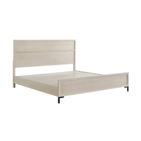 Alpine Furniture Bradley Antique White Queen Panel Bed