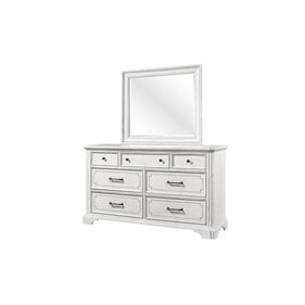 Alpine Furniture Clara White Mist Dresser And Mirror  