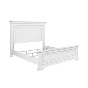 Alpine Furniture Clara White Mist Cal King Panel Bed