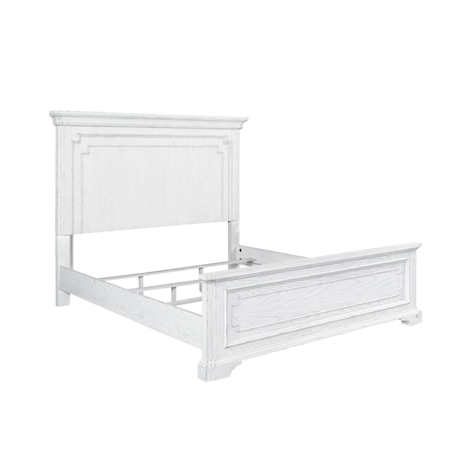 Alpine Furniture Clara White Mist Queen Panel Bed ALPN-F7653Q