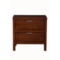 Carmel 2 Drawer Nightstand, Cappuccino