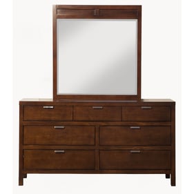 Alpine Furniture Carmel Cappuccino Dresser and Mirror