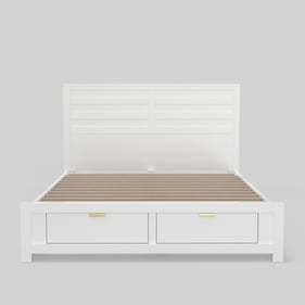 Alpine Furniture Carmel White King Storage Bed