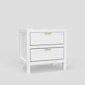 Carmel 2 Drawer Nightstand, White