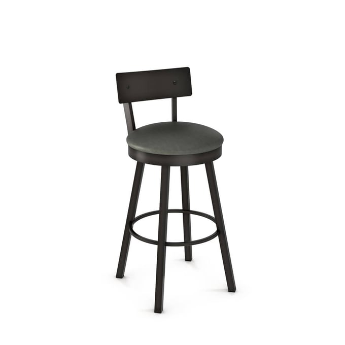 Lauren Swivel 30 Inch Stool (Upholstered Seat And Metal Backrest) AMC-40593-30-MF