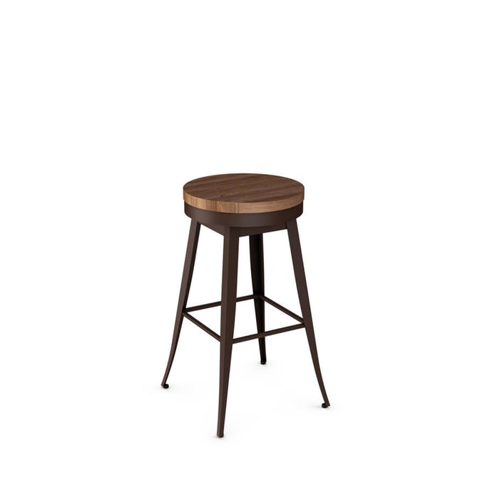 Grace Swivel 30 Inch Stool (Distressed Solid Wood Seat) AMC-42414-30-MW