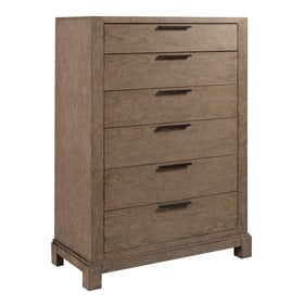 American Drew Cardell Medium Stain Smoke Drawer Chest