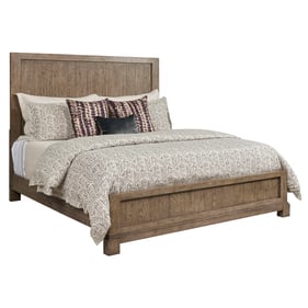 American Drew Trenton Medium Stain Smoke Cal King Panel Bed